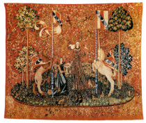 Arazzo Dame à la licorne, le goût Ateliers di Parigi, fine del XV secolo Museo di Cluny, Parigi